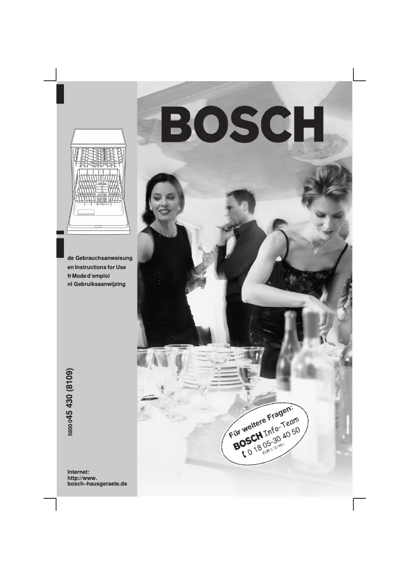 Page 1 of the manual User Manual Bosch SGS3029