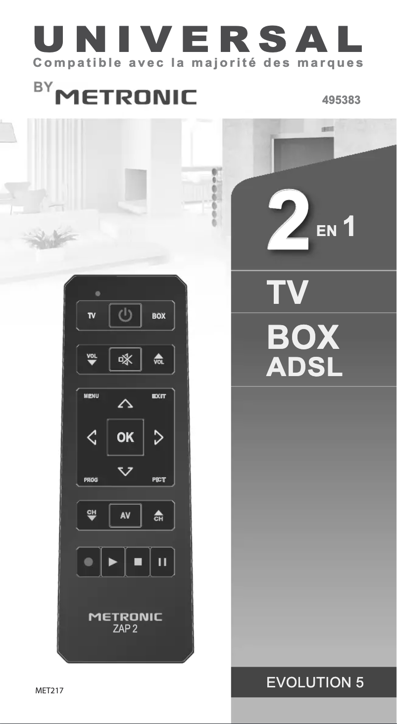 Image de la première page du manuel de l'appareil Zap 3 495383