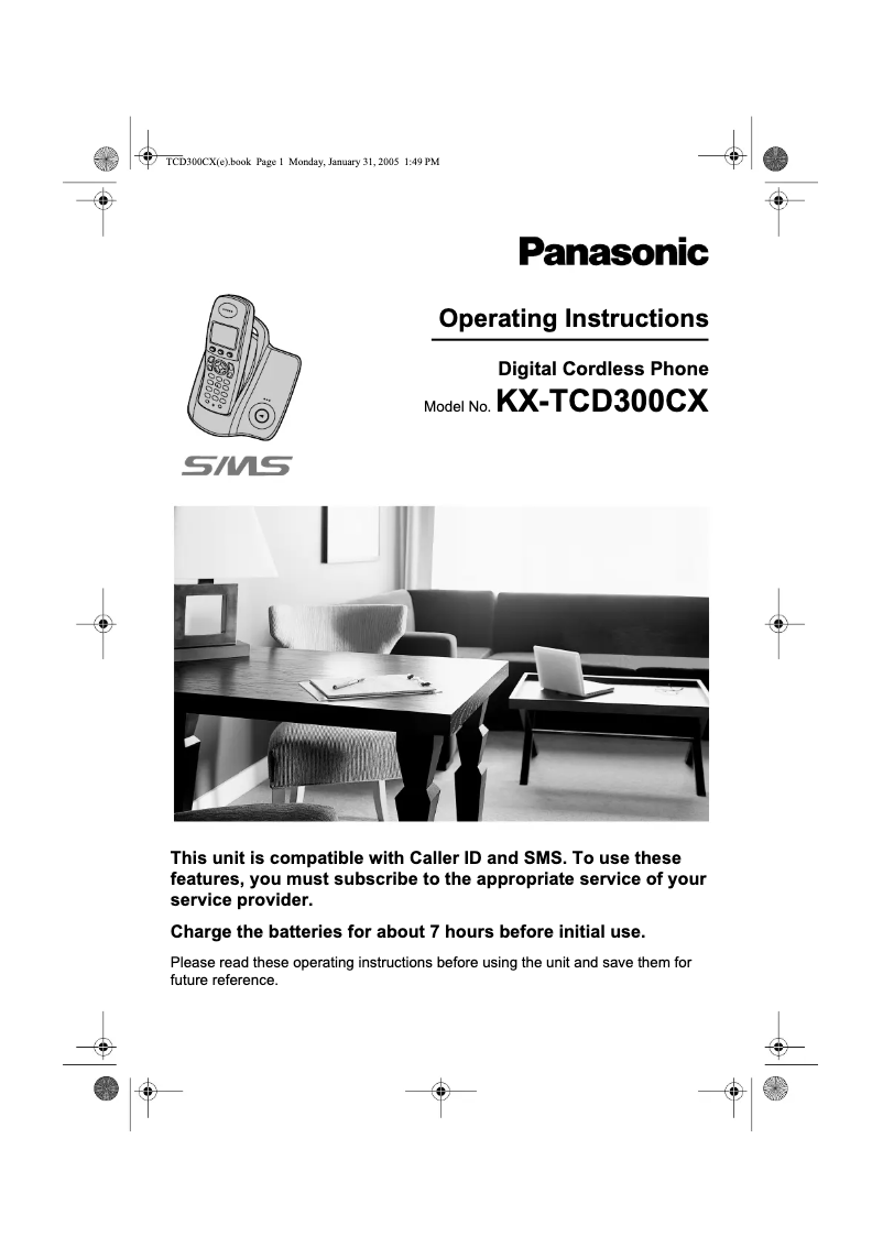 First page image of the manual for KX-TCD300CX