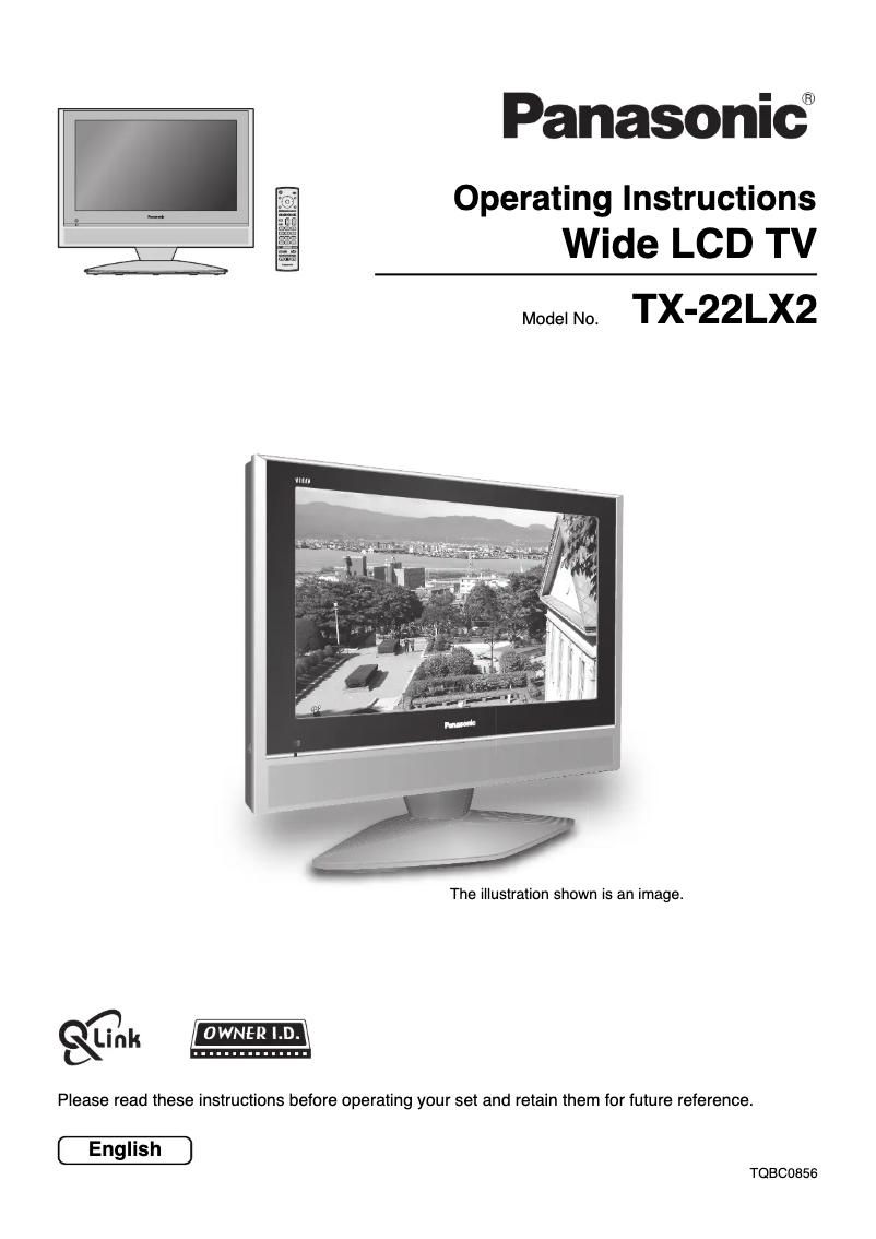 First page image of the manual for Viera TX-22LX2