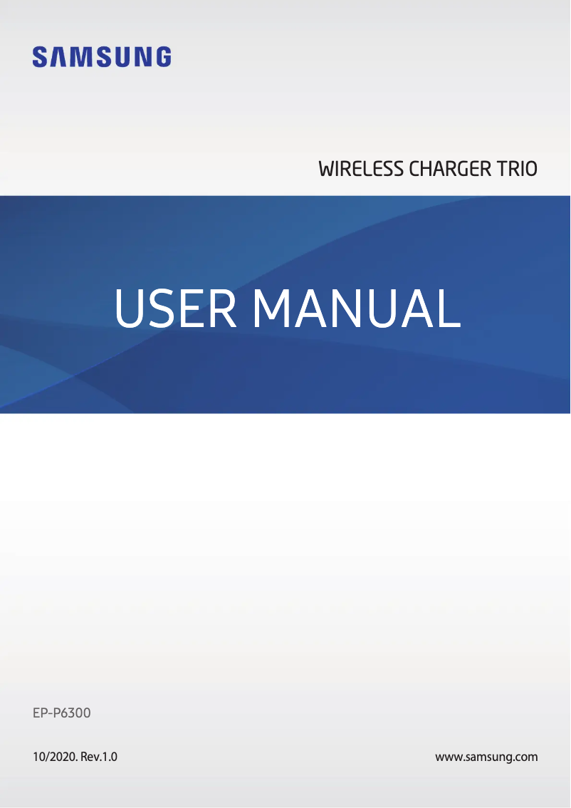 Page 1 of the manual User Manual Samsung EP-P6300