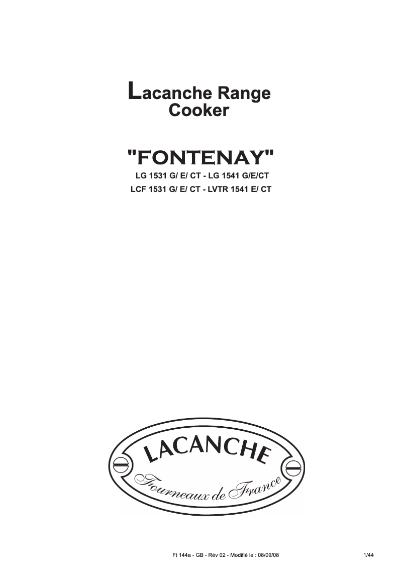 First page image of the manual for LCF 1531