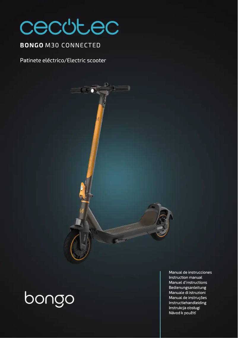 First page image of the manual for Bongo Serie M30 Connected