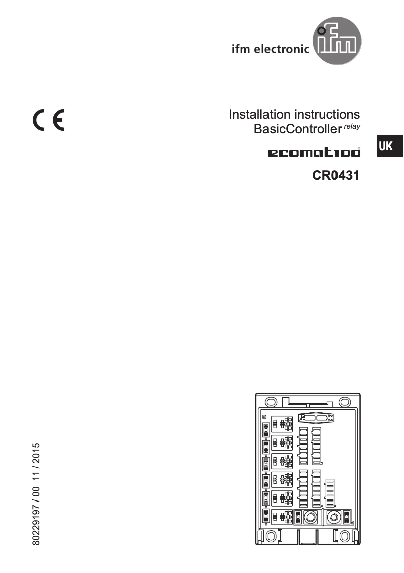 First page image of the manual for EC0460