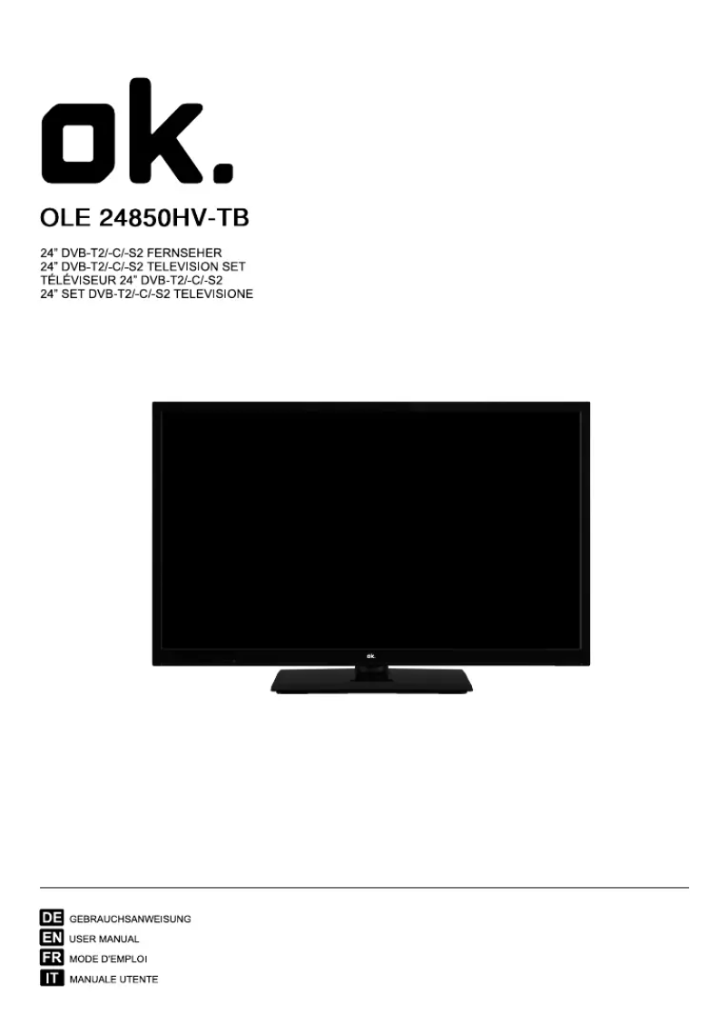 Page 1 of the manual User Manual OK OLE 24850HV-TB