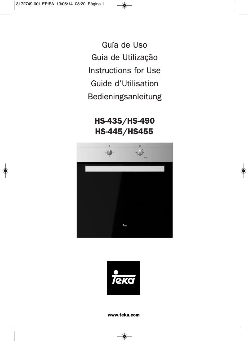 Image de la première page du manuel de l'appareil HS 490