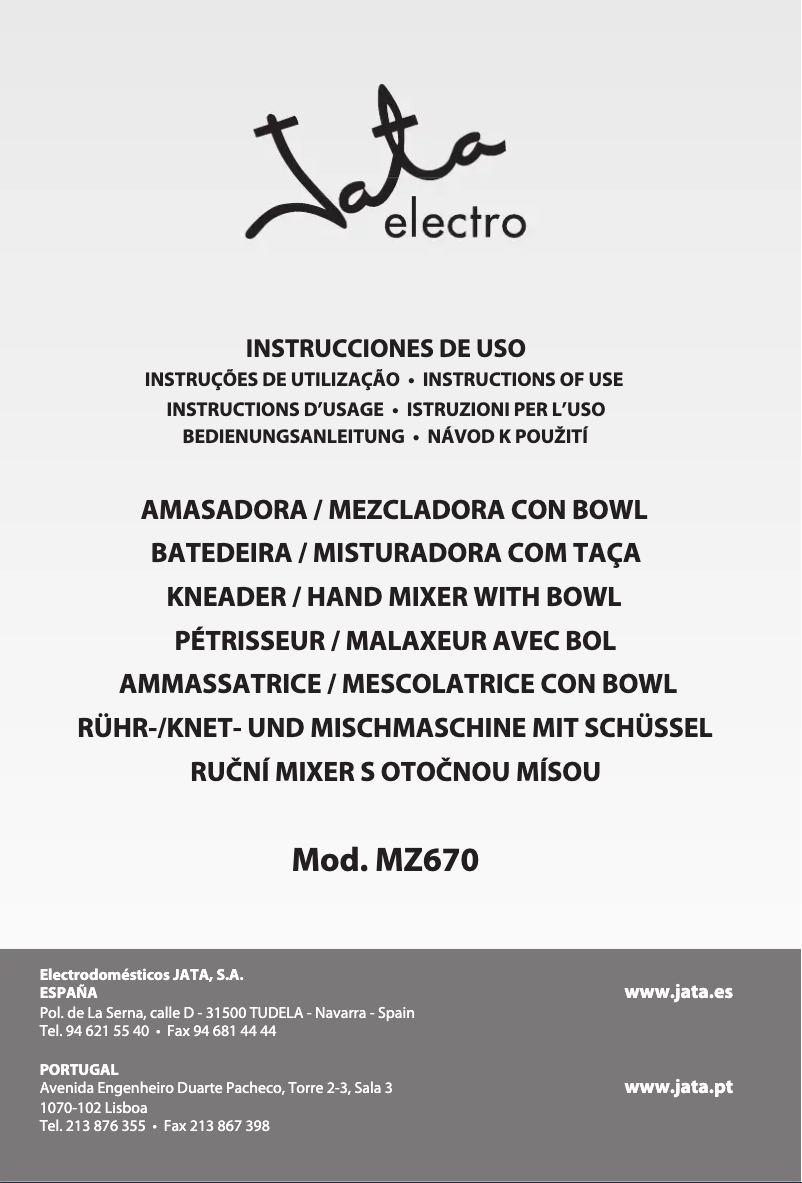 First page image of the manual for MZ670