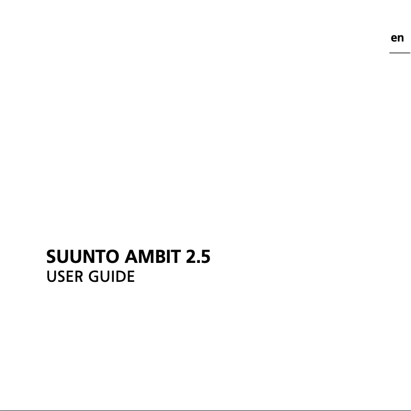 First page image of the manual for Ambit HR