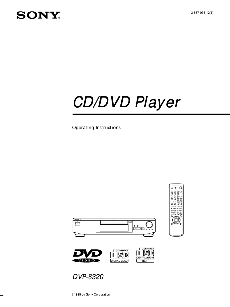 First page image of the manual for DVP-S320