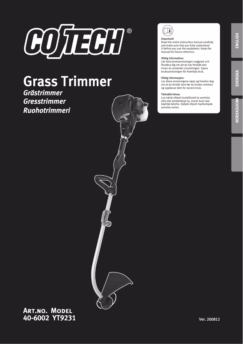 First page image of the manual for YT9231