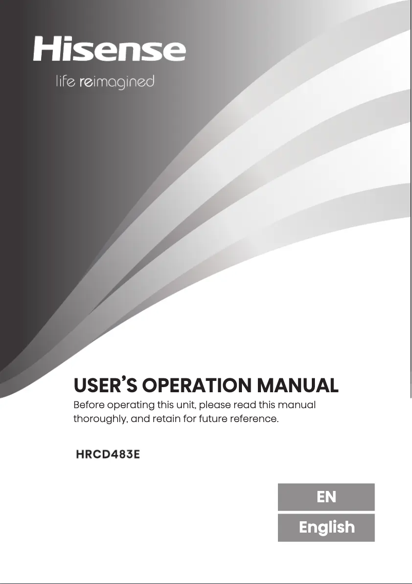 Page 1 of the manual User Manual Hisense HRCD483E