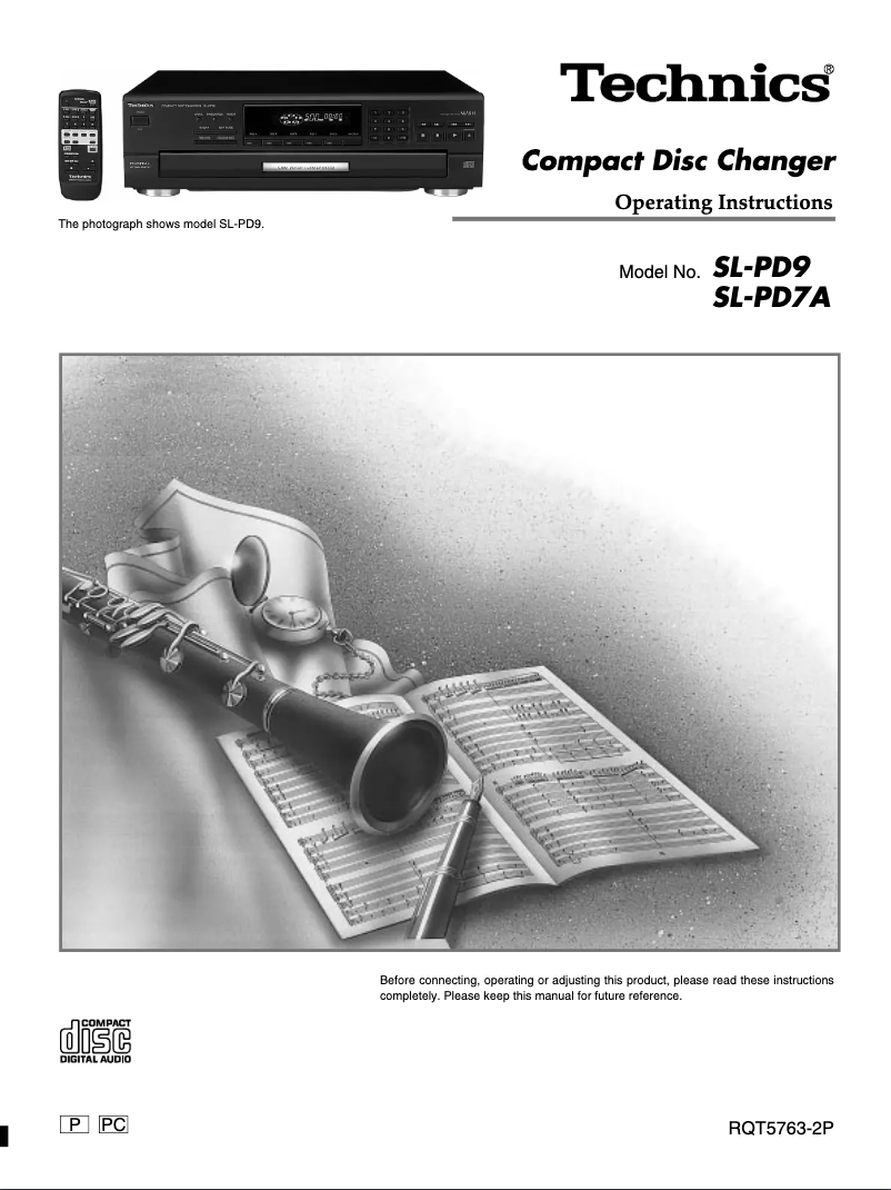 First page image of the manual for SL-PD7AP