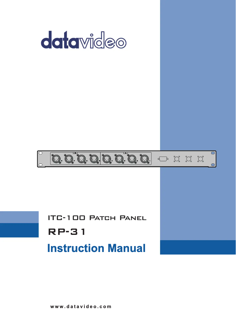Page 1 of the manual User Manual DataVideo RP-31