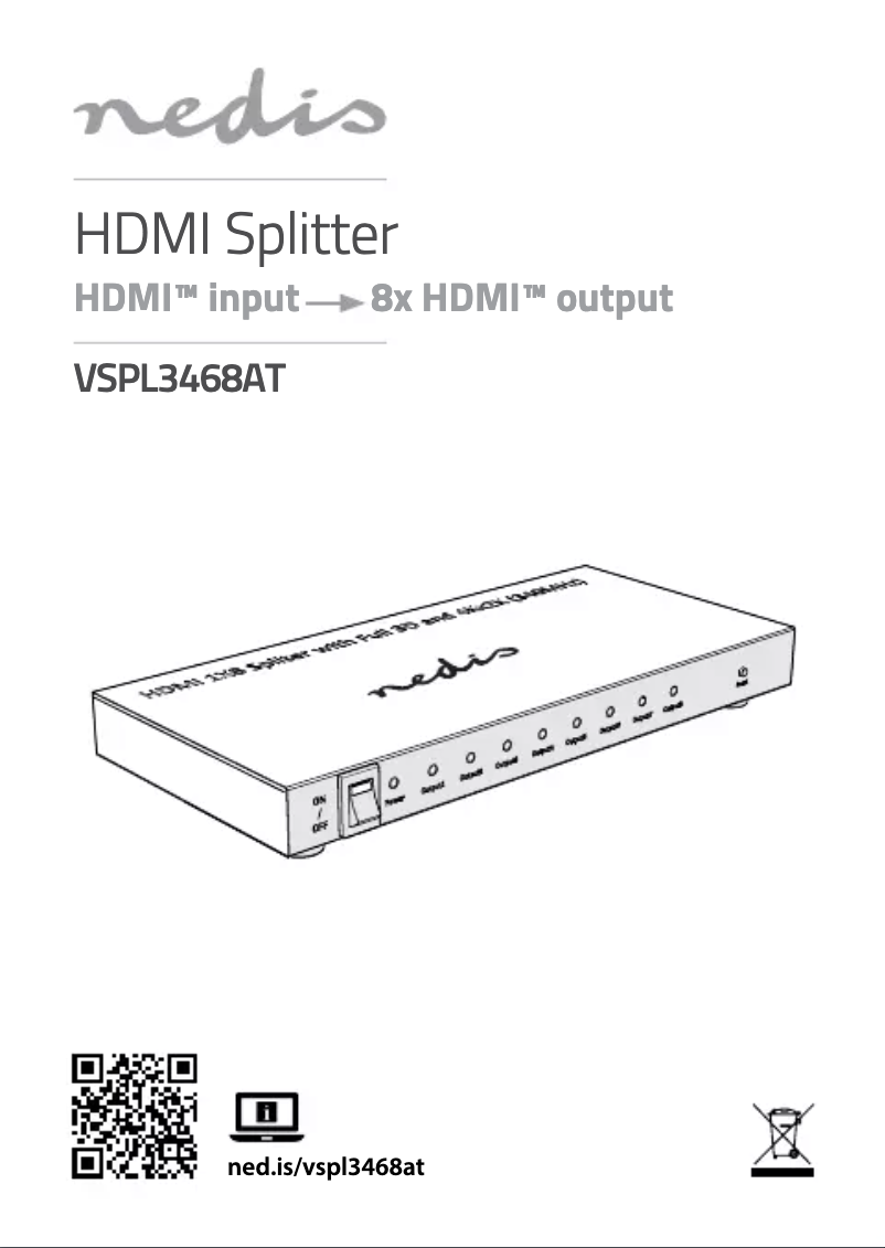 Page 1 of the manual User Manual Nedis VSPL3468AT