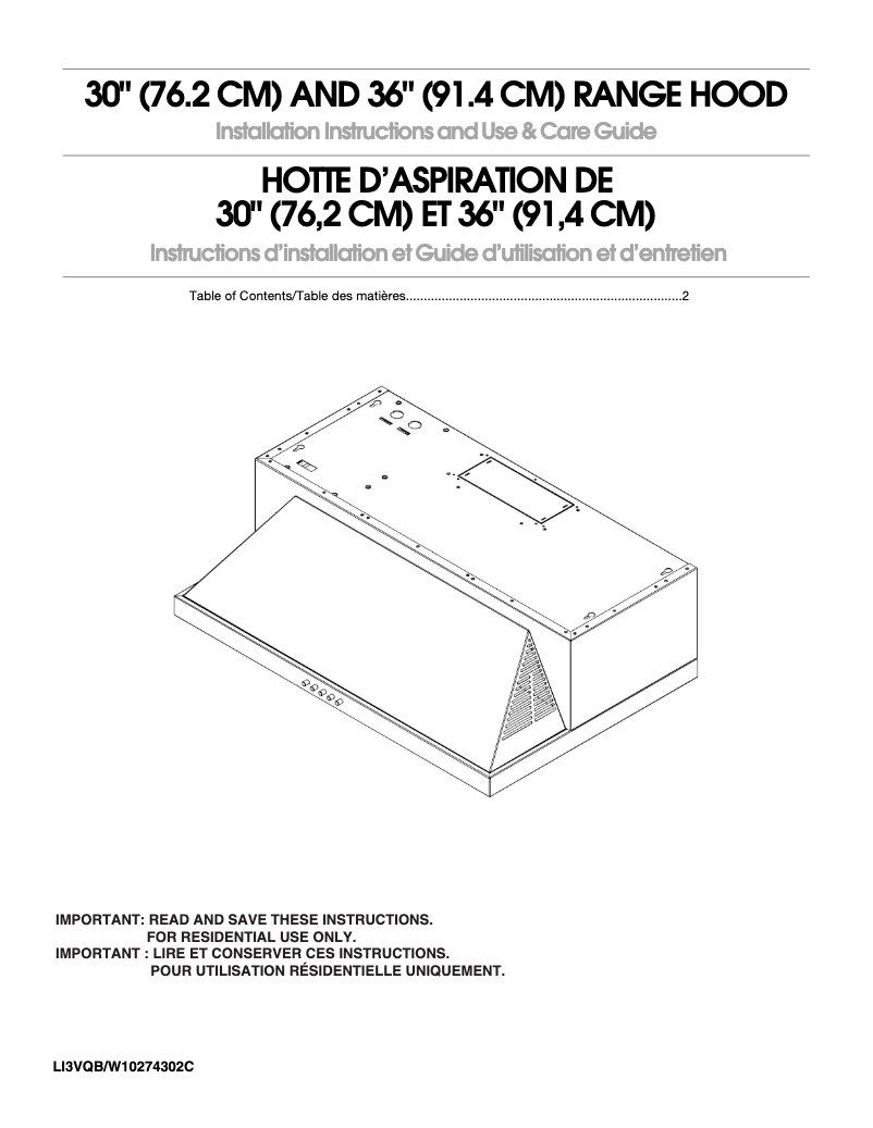 First page image of the manual for UXT5530AAS