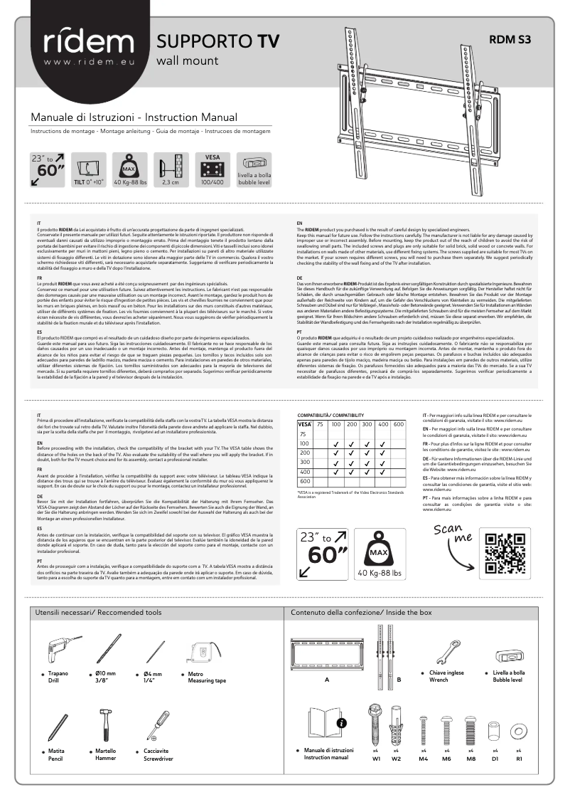 Page 1 of the manual User Manual Ridem RDM S3
