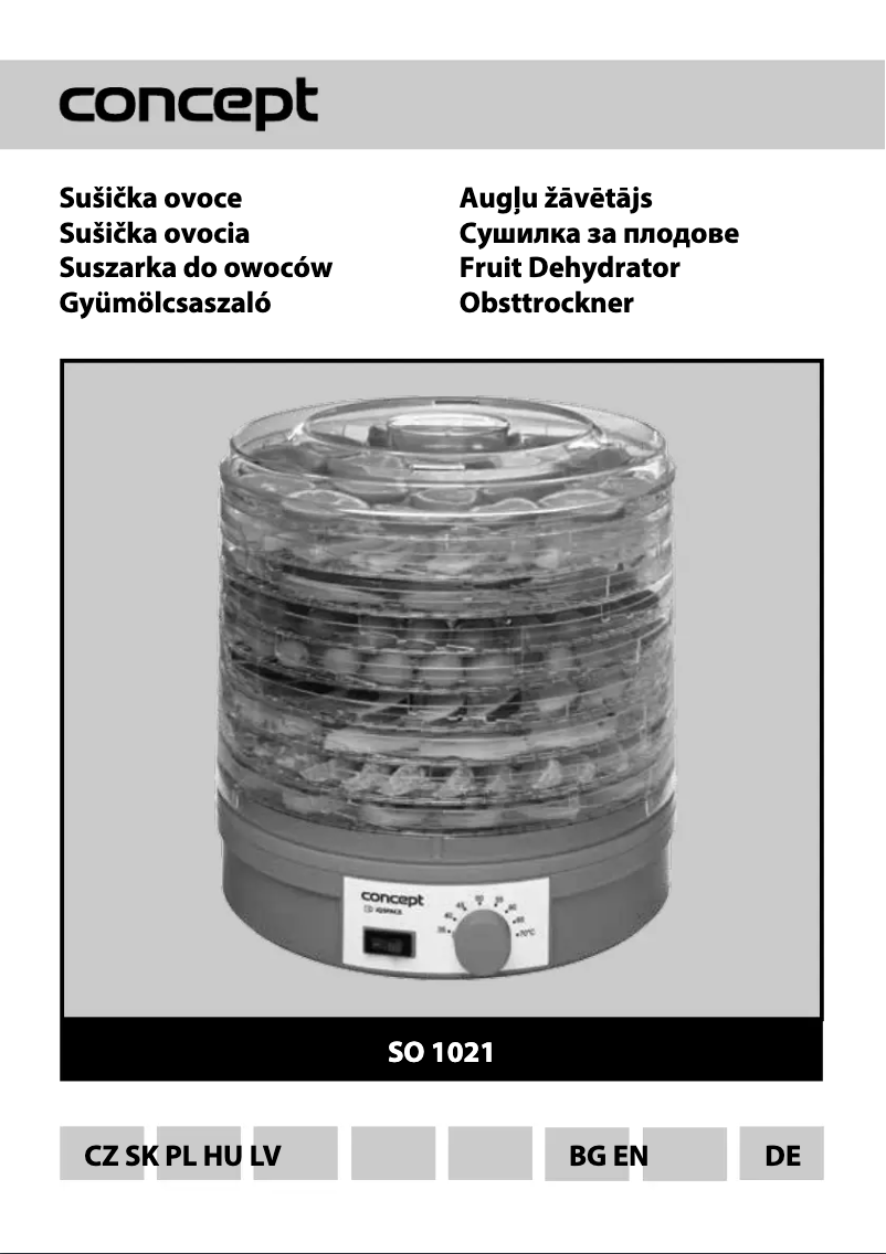 First page image of the manual for SO-1021