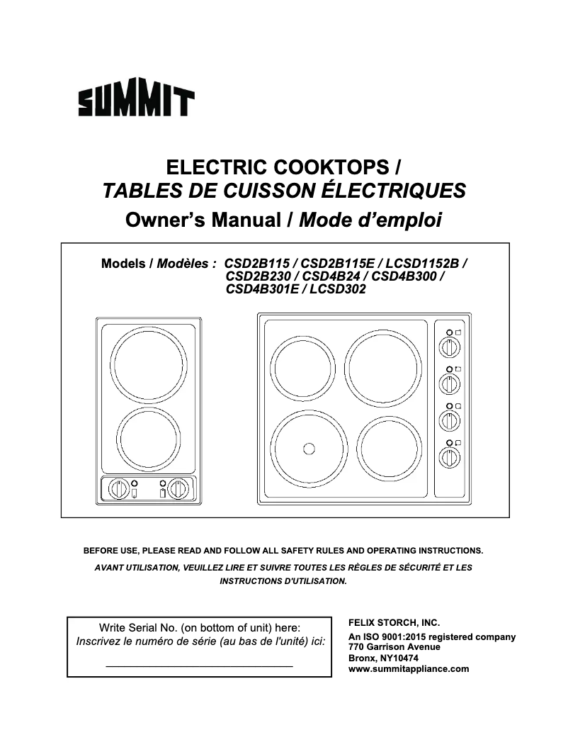 First page image of the manual for CSD4B300