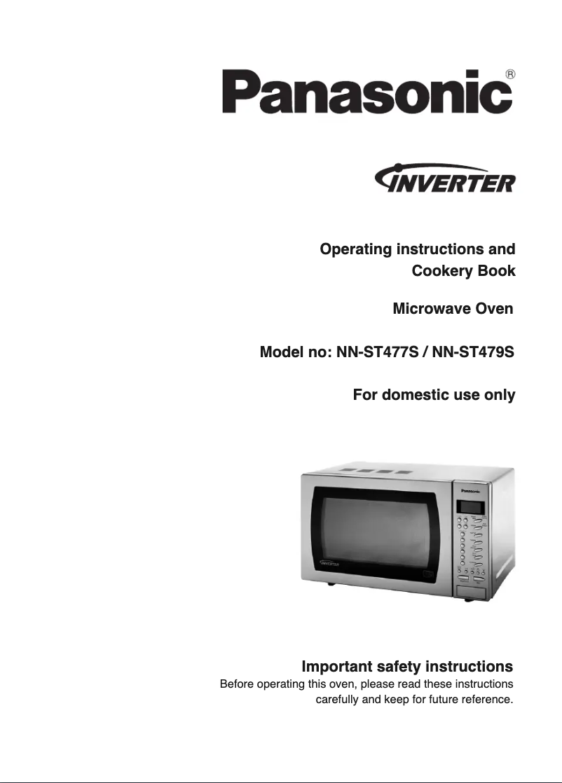 First page image of the manual for NN-ST477S