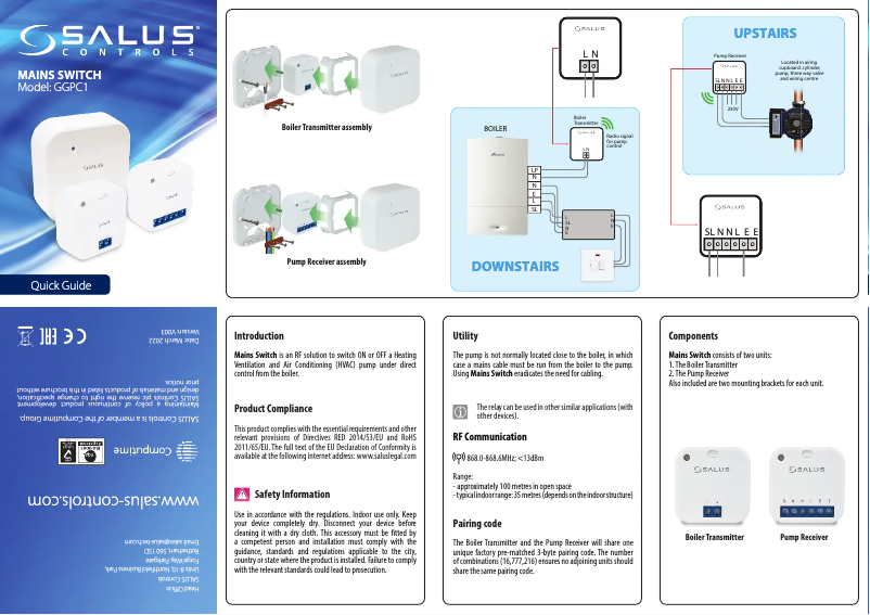 Page 1 of the manual User Manual Salus GGPC1