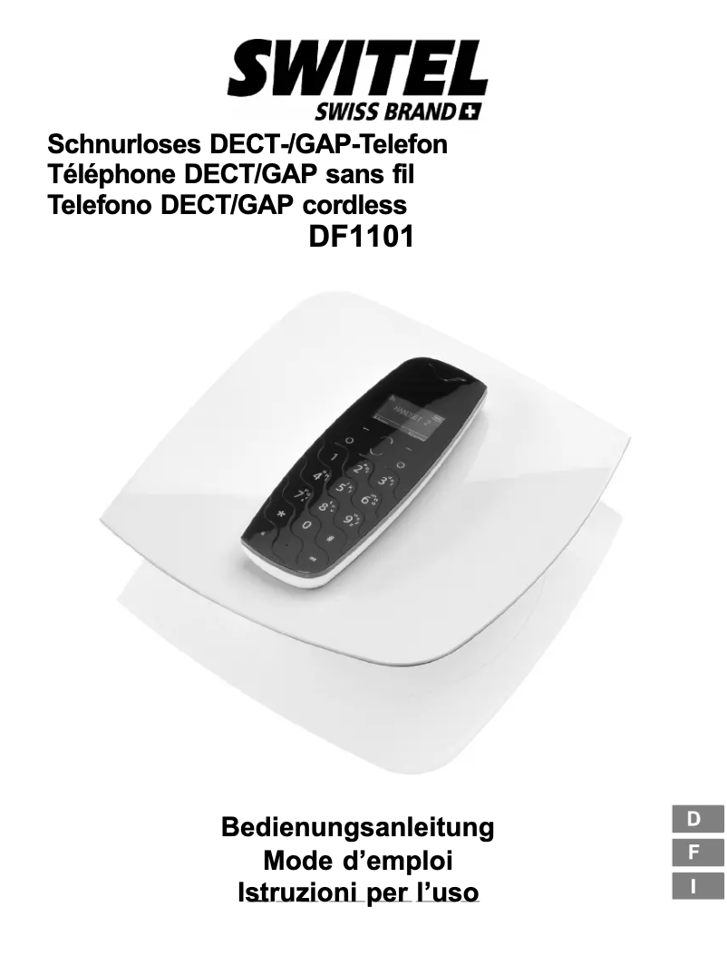 Page 1 of the manual User Manual Switel DF 1101
