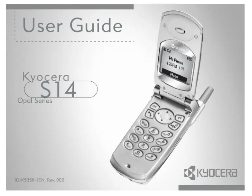 Page 1 of the manual User Manual Kyocera S14