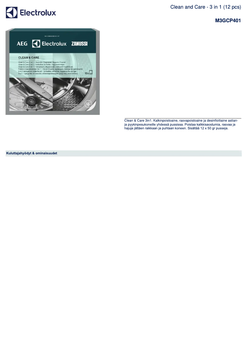 First page image of the manual for M3GCP401