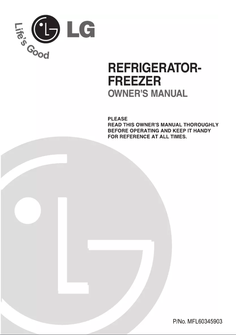 Page 1 of the manual User Manual LG GR-V242SL