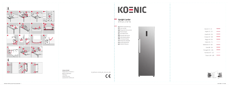 First page image of the manual for KFR 621 E NF IN