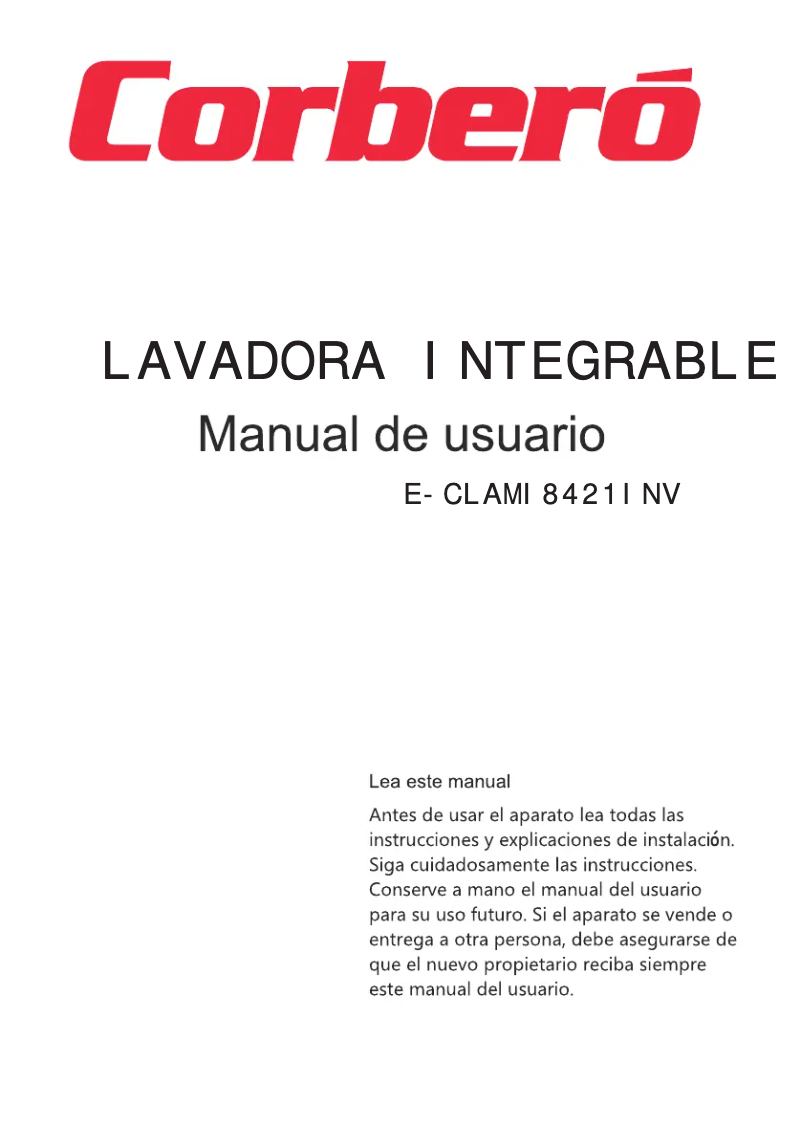 First page image of the manual for E-CLAMI8421INV