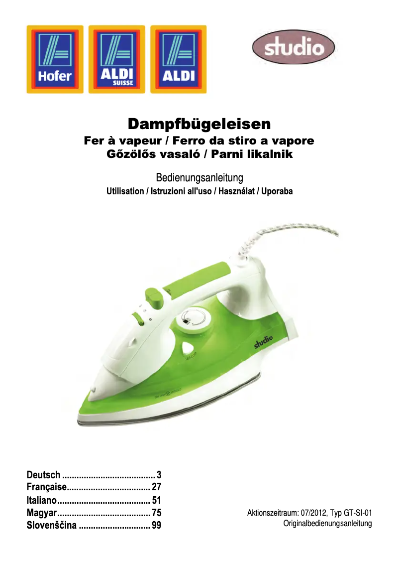 First page image of the manual for GT-SI-01-CH