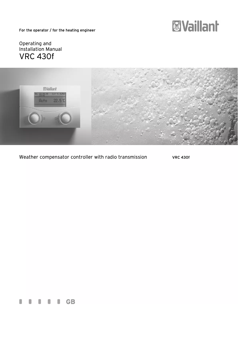 First page image of the manual for VRC 430f