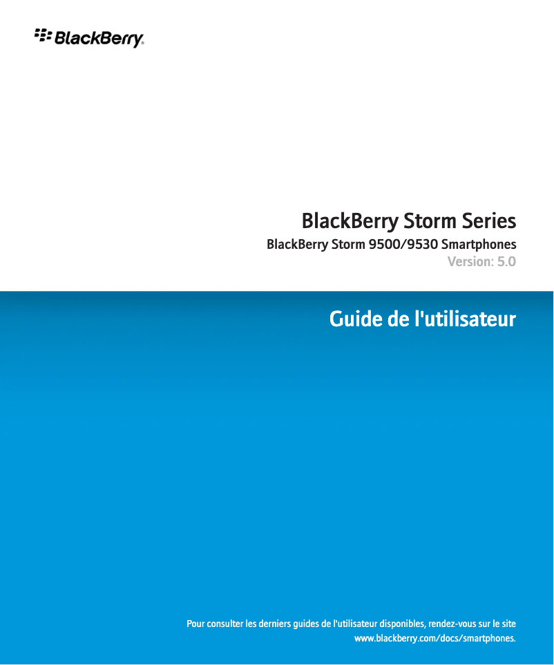 First page image of the manual for Storm 9530