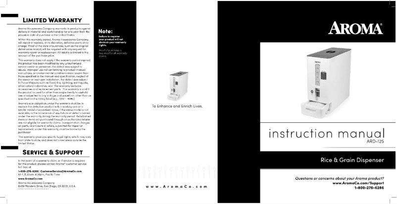 First page image of the manual for ARD-125