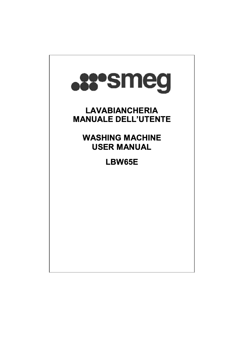 Page 1 of the manual User Manual Smeg LBW65E