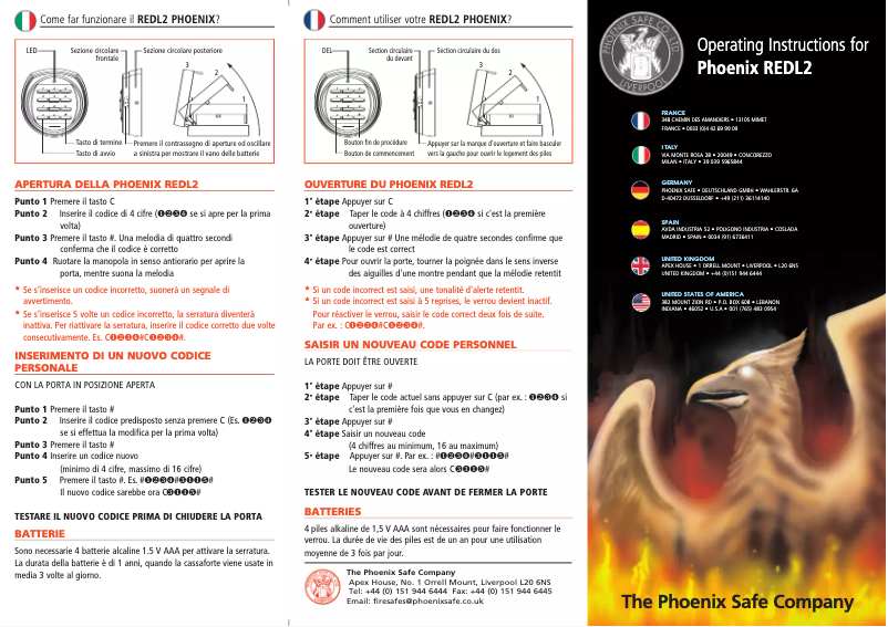 First page image of the manual for REDL2