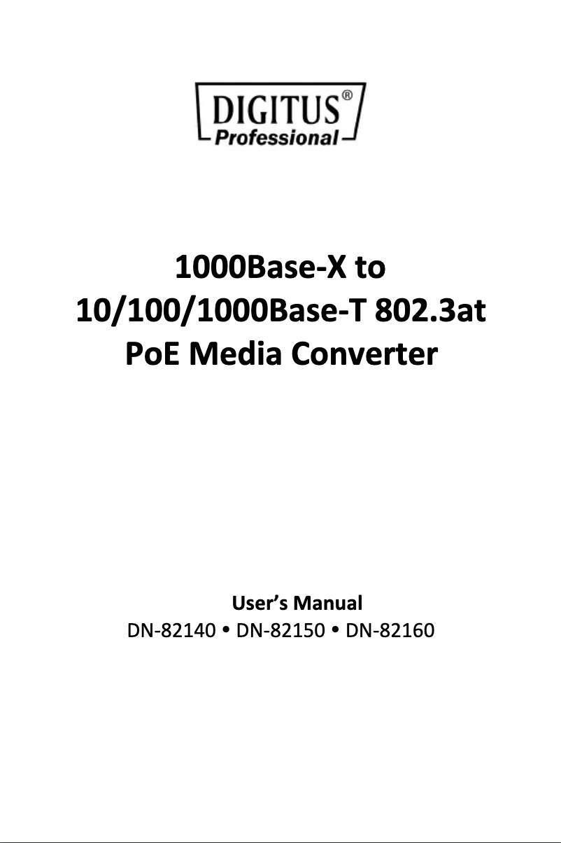 Page 1 of the manual User Manual Digitus DN-82150