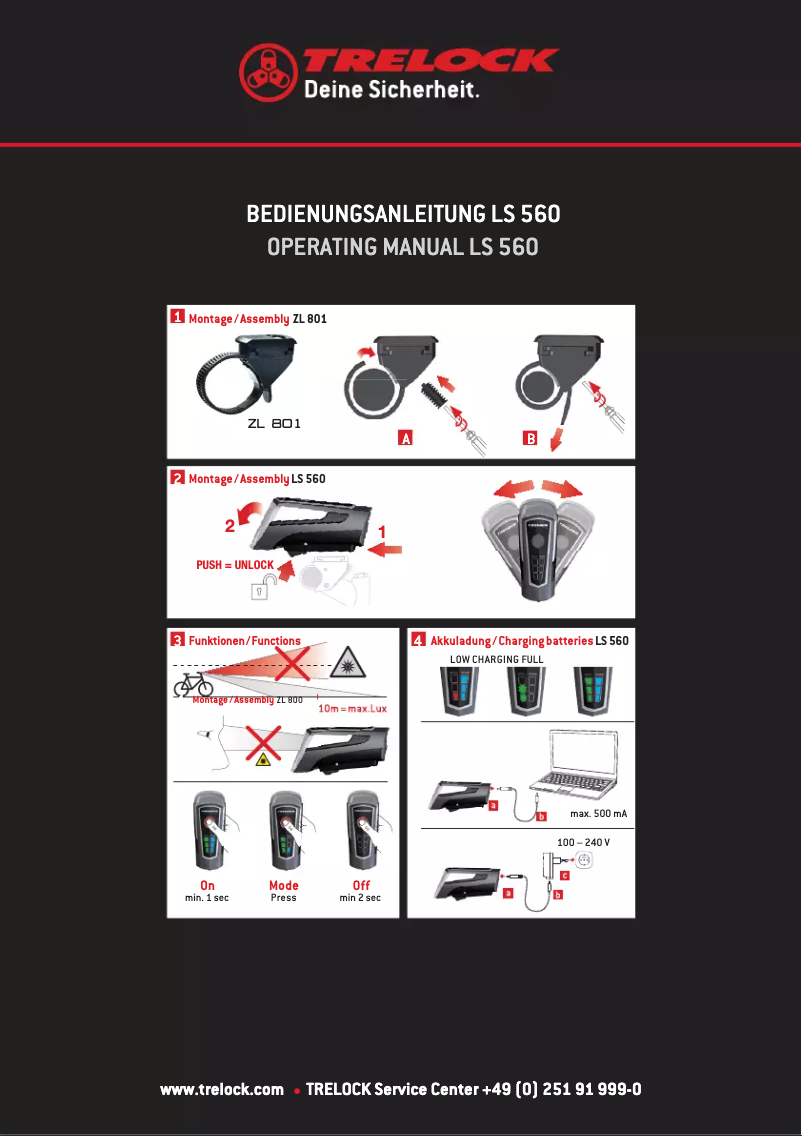 First page image of the manual for LS 560