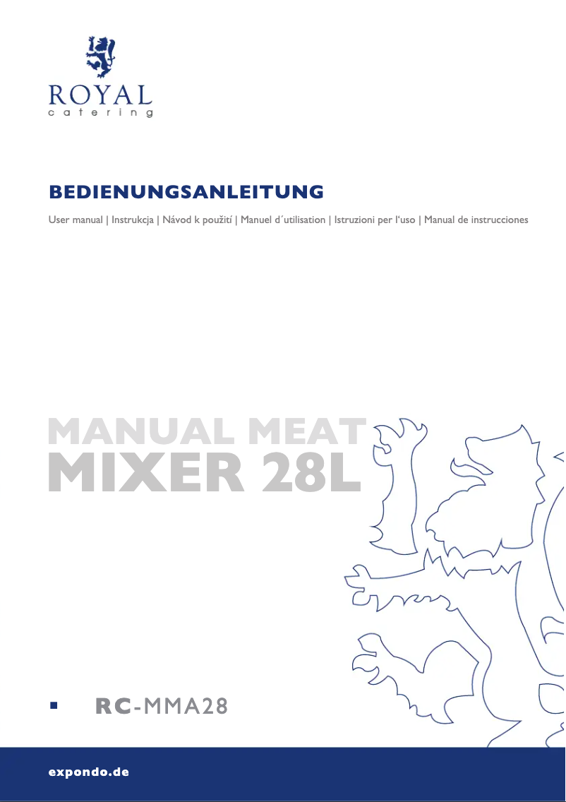 Page 1 de la notice Manuel utilisateur Royal Catering RC-MMA28