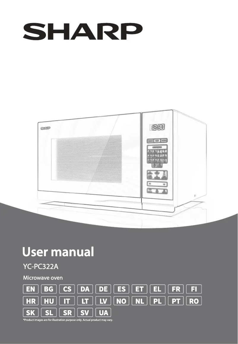 Page 1 of the manual User Manual Sharp PC322AE