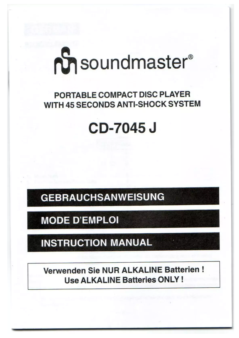 First page image of the manual for CD-7045 J