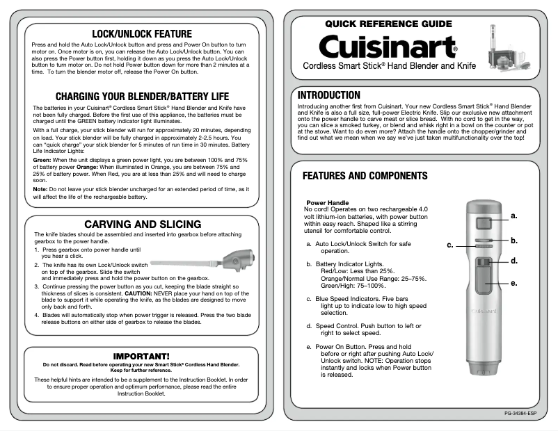 Page 1 of the manual User Manual Cuisinart CSB-300