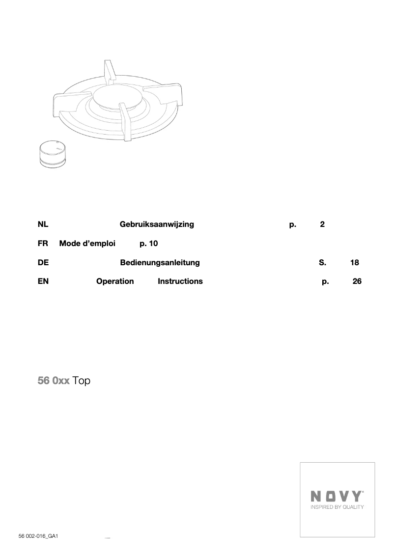 First page image of the manual for 56006