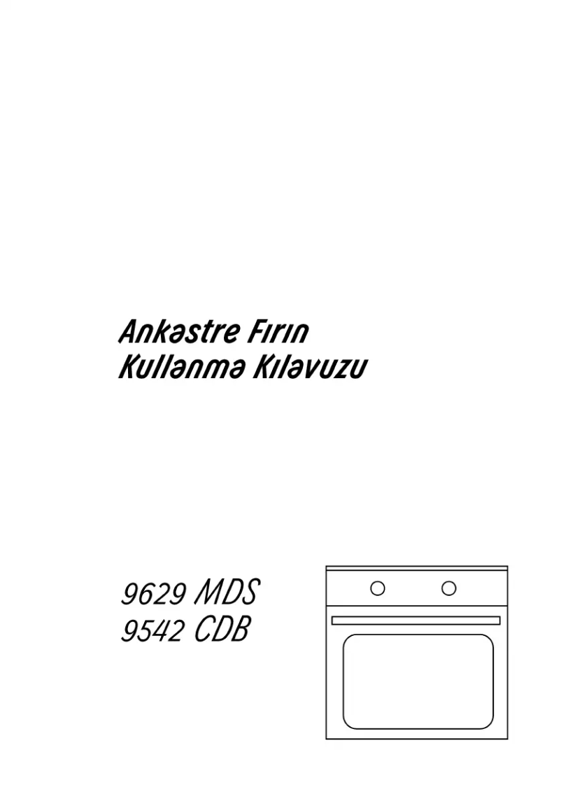 Page 1 of the manual User Manual Arçelik 9542 CDB