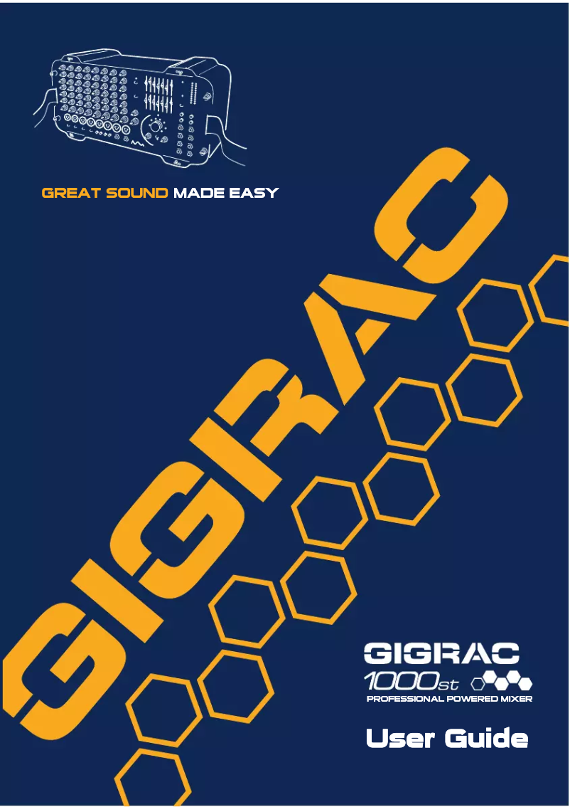 Page 1 of the manual User Manual Soundcraft GigRac 1000st