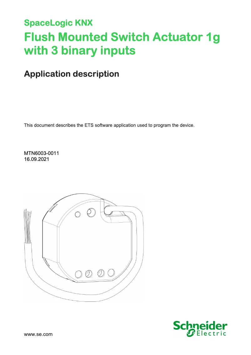 First page image of the manual for MTN6003-0011