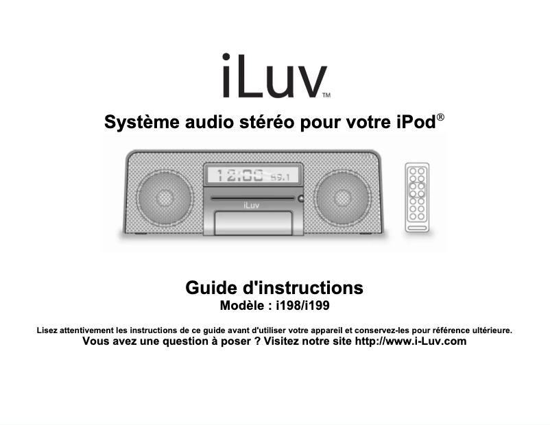 First page image of the manual for i198