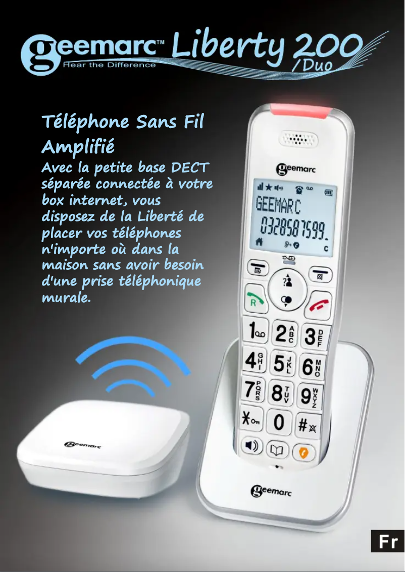 Page 1 de la notice Manuel utilisateur Geemarc Liberty 200