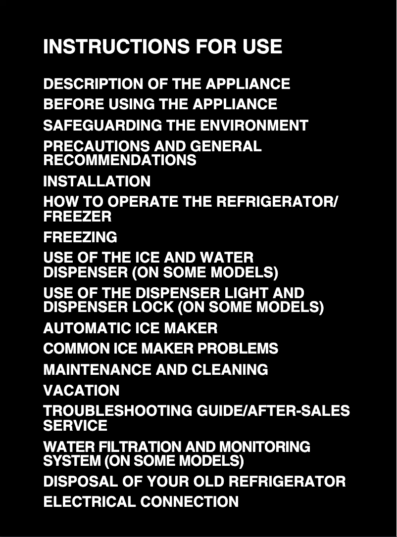 Page 1 of the manual User Manual Smeg FA 550 X