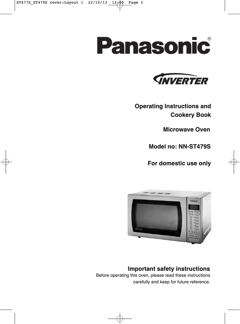 Page 1 of the manual User Manual Panasonic NN-ST479S
